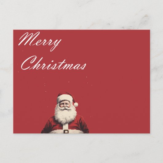 Santa's Vintage Greetings Postcard ポストカード (正面)