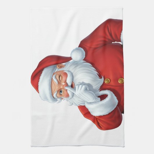 Santa's Watching Kitchen Christmas Towel キッチンタオル (縦)