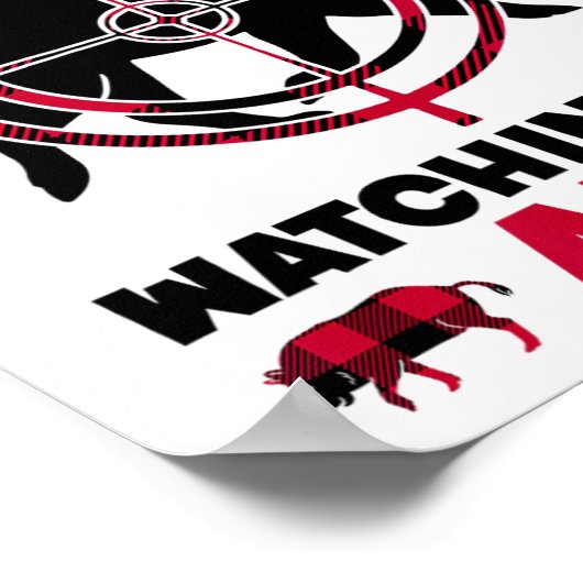 Santa's Watching My Aim - Boar Hog Hunting  ポスター (角)