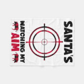 Santa's Watching My Aim - Boar Hog Hunting 1  フリースブランケット (正面(横))