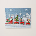 Santa's Winter Christmas Holiday Steam Train ジグソーパズル<br><div class="desc">This cute holidays design features Santa Claus driving a steam train with reindeer, Christmas tree, elf, penguin, polar bear and gifts through a winter town. #christmas #holidays #seasonal #festive #winter #santa #santaclaus #fatherchristmas #reindeer #deer #christmastree #tree #snow #snowflakes #town #elf #penguin #polarbear #bear #gifts #presents #jigsaw #puzzle #jigsawpuzzle #modern #fun...</div>