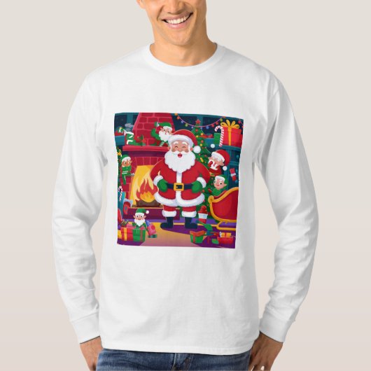 Santa's Workshopおもしろい: T鮮やかシャツの作成 Tシャツ (正面)