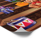 Santa's Workshopクリスマスおもしろい魔法 ポスター (角)