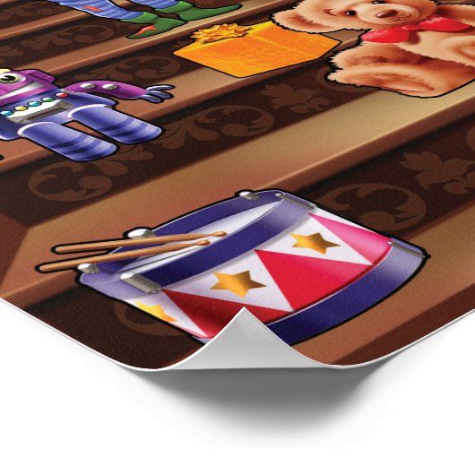 Santa's Workshopクリスマスおもしろい魔法 ポスター (角)