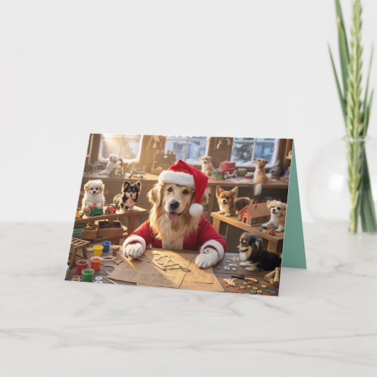 Santa's Workshop Christmas Card カード (正面)