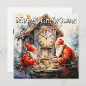 Santa's Workshop | Happy Holidays シーズンカード (正面/裏面)