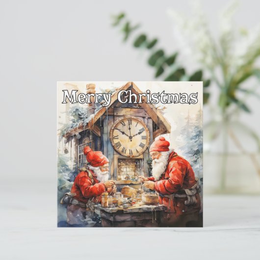 Santa's Workshop | Happy Holidays シーズンカード (スタンド正面)