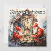 Santa's Workshop | Happy Holidays シーズンカード (正面)