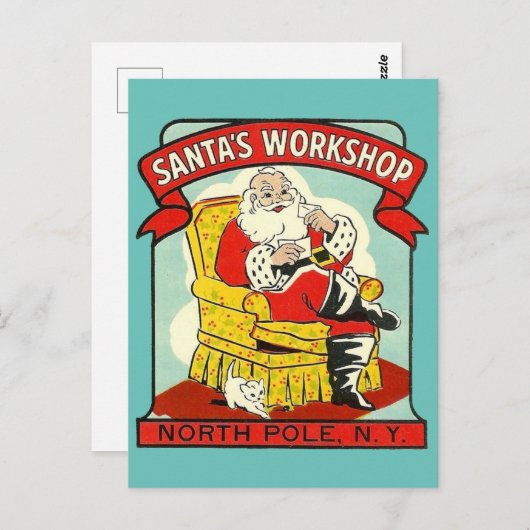 Santa's Workshop, North Pole N.Y. – はがき (正面/裏面)
