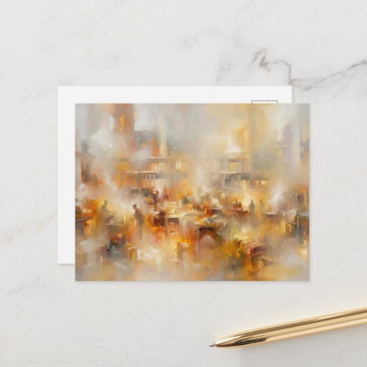 Santa's Workshop Romantic Style Postcard シーズンポストカード (正面/裏面インサイチュ)