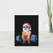 Santashred Funny Santa Meme Xmas Gym Bodybuilding  カード (正面)