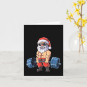 Santashred Funny Santa Meme Xmas Gym Bodybuilding  カード (黄色い花)