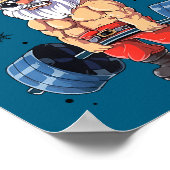 Santashred Funny Santa Meme Xmas Gym Bodybuilding ポスター (角)