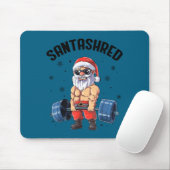 Santashred Funny Santa Meme Xmas Gym Bodybuilding マウスパッド (マウス)