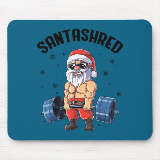 Santashred Funny Santa Meme Xmas Gym Bodybuilding マウスパッド (正面)