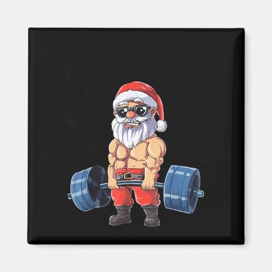 Santashred Funny Santa Meme Xmas Gym Bodybuilding  マグネット (正面)
