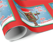 SantaTikiSays-GlossyWrappingPaper 2' x6'Roll ラッピングペーパー (ロールコーナー)
