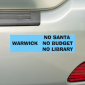 SANTAWARWICK無し   予算無し… バンパーステッカー (車上)