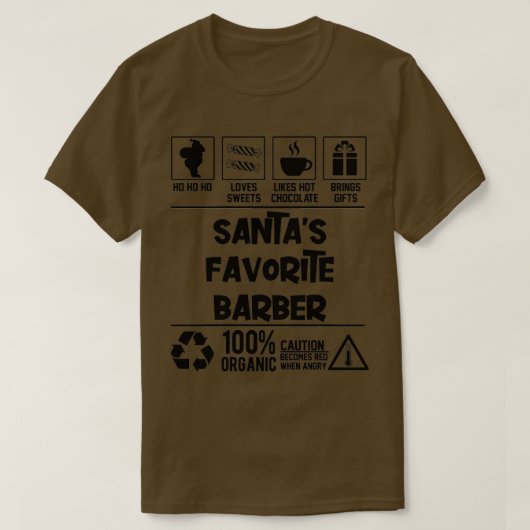Santax27s理容師お気に入りのクリスマス Tシャツ (デザイン正面)