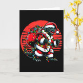 Santazilla Christmas Shirt Japanese Monster Kaiju  カード (黄色い花)