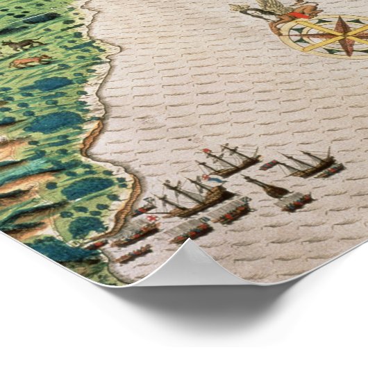 Santiago, Cape Verde, 1589 ポスター (角)