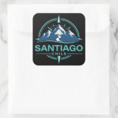 Santiago Chile South America スクエアシール (バッグ)