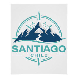 Santiago Chile South America ポスター