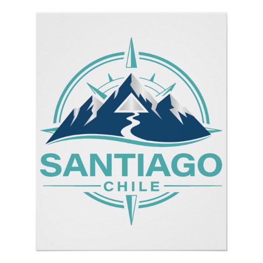 Santiago Chile South America ポスター (正面)