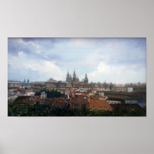 Santiago de Compostela (A Coruña) ポスター (正面)