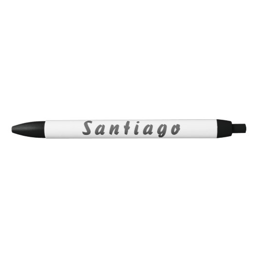 Santiago Kugelschreiber 黒ボールペン (正面)