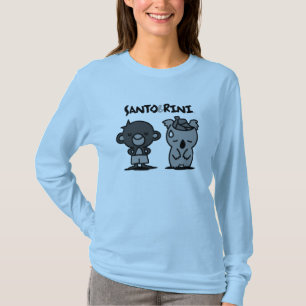 SantoおよびRiniの女性の長袖のTシャツ Tシャツ