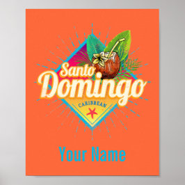 Santo Domingo Caribbean Dominican Republic Retro ポスター