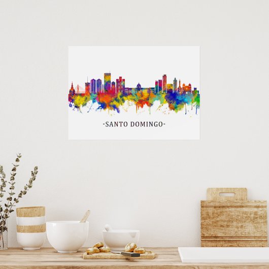 Santo Domingo Dominican Republic Skyline ポスター (キッチン)