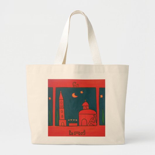 Santo Spirito 2002年からの眺め ラージトートバッグ (正面)