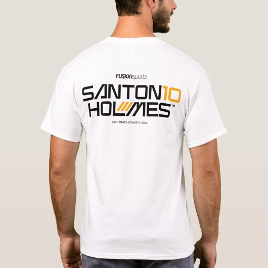 Santonio Holmesのイラストレーションのワイシャツ Tシャツ (裏面)