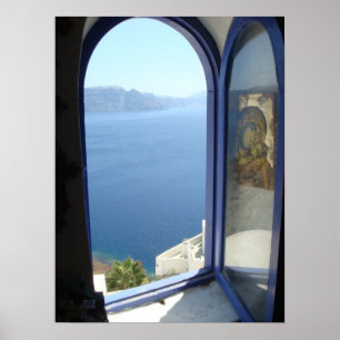 Santoriniで見る ポスター