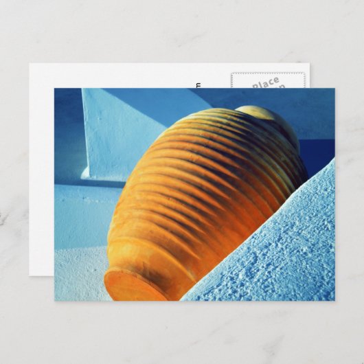 santoriniのギリシャの島 ポストカード (正面/裏面)