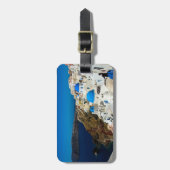 Santoriniのギリシャの島 ラゲッジタグ (正面縦)