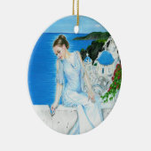 Santoriniのギリシャの美しいのオーナメント セラミックオーナメント (右)