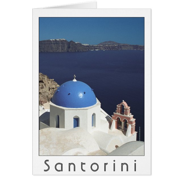 Santoriniのギリシャカード(中ブランク) (正面)