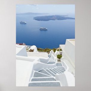 Santoriniのステップ ポスター