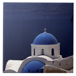 Santoriniの島のギリシャのセラミックタイル タイル