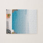 Santoriniの島の眺め ジグソーパズル (横)