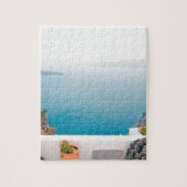 Santoriniの島の眺め ジグソーパズル (縦)
