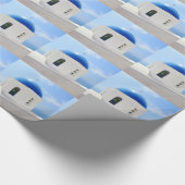 Santoriniの島、ギリシャのギリシャ正教会 ラッピングペーパー (角)