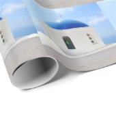 Santoriniの島、ギリシャのギリシャ正教会 ラッピングペーパー (ロールコーナー)