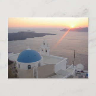 Santoriniの日没 ポストカード