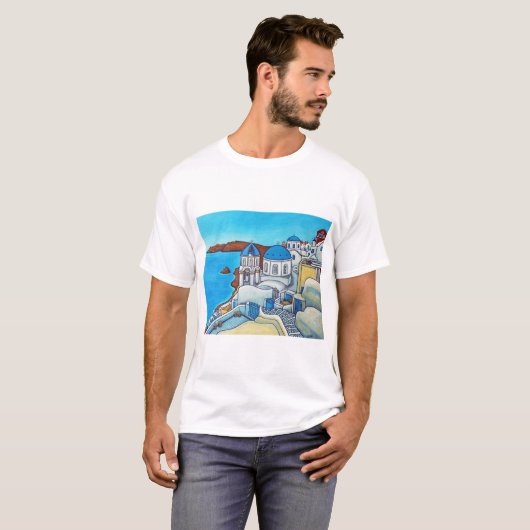 SantoriniのTシャツの色 Tシャツ (正面フル)