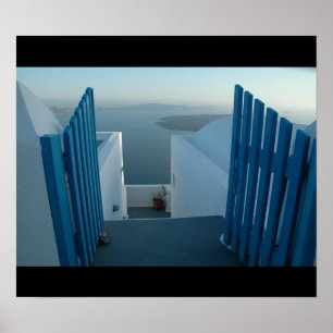 Santoriniへのドア ポスター