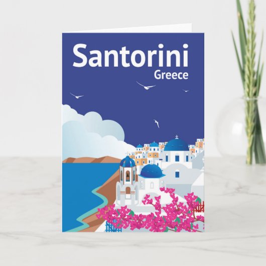 Santoriniギリシャ カード (正面)